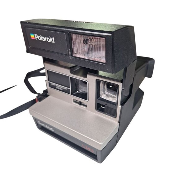 Polaroid Sun600 LMS Camera Vintage Pop Up Neck Strap Black USA Made Photography - Picture 2 of 11